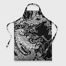 Фартук Белый дракон на черном
