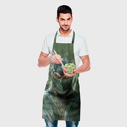 Фартук кулинарный Рептилия с зелеными глазами, цвет: 3D-принт — фото 2