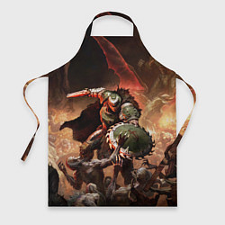 Фартук кулинарный Doom dark ages, цвет: 3D-принт