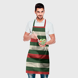 Фартук кулинарный Цветные лини текстура ткани, цвет: 3D-принт — фото 2