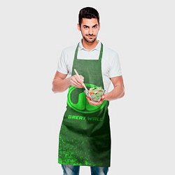 Фартук кулинарный Great Wall - green gradient, цвет: 3D-принт — фото 2
