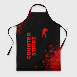 Фартук кулинарный Counter Strike - red gradient вертикально, цвет: 3D-принт