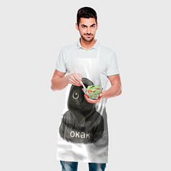 Фартук кулинарный Мем окак с котом, цвет: 3D-принт — фото 2