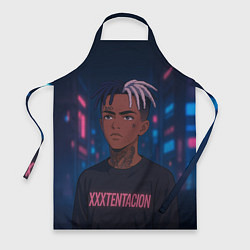 Фартук кулинарный XXXTentacion - Неоновый аниме арт, цвет: 3D-принт
