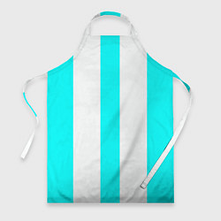 Фартук Color light blue white lines