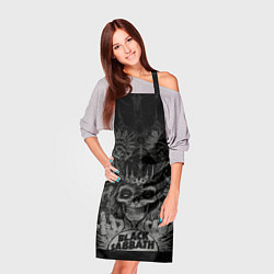 Фартук кулинарный Black Sabbath death skull, цвет: 3D-принт — фото 2