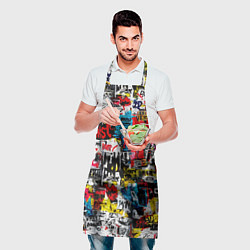 Фартук кулинарный Граффити коллаж, цвет: 3D-принт — фото 2