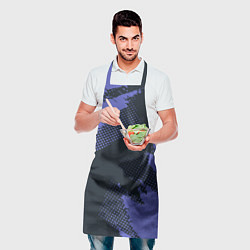 Фартук кулинарный Абстрактная текстура в синем, цвет: 3D-принт — фото 2