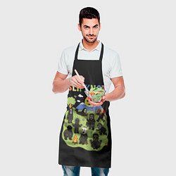 Фартук кулинарный Slipknot, мультяшный стиль, цвет: 3D-принт — фото 2