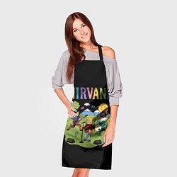 Фартук кулинарный Нирвана мультяшный стиль, цвет: 3D-принт — фото 2