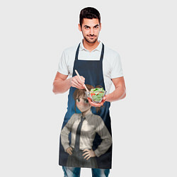 Фартук кулинарный Сиратори Айра школьница, цвет: 3D-принт — фото 2