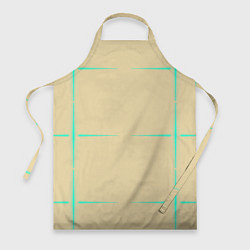Фартук кулинарный Color beige green stripes, цвет: 3D-принт