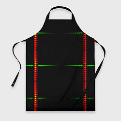 Фартук кулинарный Color black green orange stripes, цвет: 3D-принт