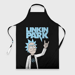 Фартук кулинарный Linkin Park и Рик Санчес из Рик и Морти, цвет: 3D-принт