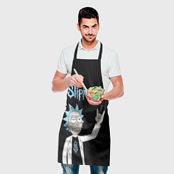 Фартук кулинарный Slipknot и Рик Санчес из Рик и Морти, цвет: 3D-принт — фото 2