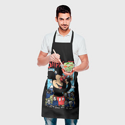 Фартук кулинарный Слипкнот и Микки Маус - I push my fingers into my, цвет: 3D-принт — фото 2