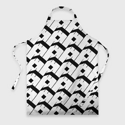 Фартук кулинарный Три буквы: чёрные, цвет: 3D-принт