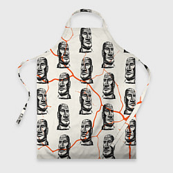 Фартук кулинарный Статуи моаи, цвет: 3D-принт