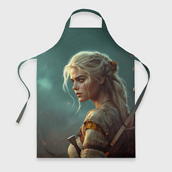 Фартук кулинарный Цири на фоне искр, цвет: 3D-принт