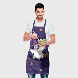 Фартук кулинарный Хэллоуин, привидение на метле, цвет: 3D-принт — фото 2
