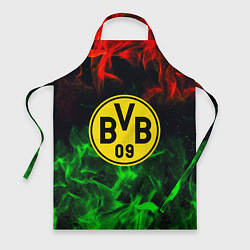 Фартук Borussia красно зеленый огонь