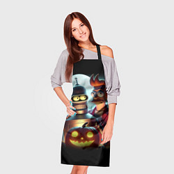 Фартук кулинарный Бендер с Фраем в ночь на Хэллоуин, цвет: 3D-принт — фото 2