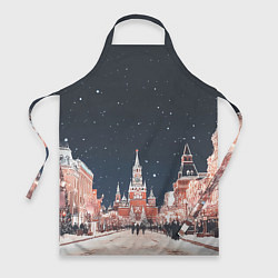 Фартук кулинарный Праздничная ночь в Москве, цвет: 3D-принт