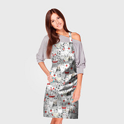 Фартук кулинарный Новогодние котики, цвет: 3D-принт — фото 2