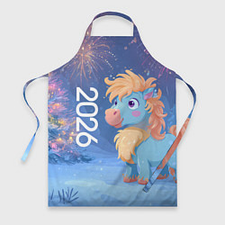 Фартук кулинарный Милая лошадка 2026, цвет: 3D-принт