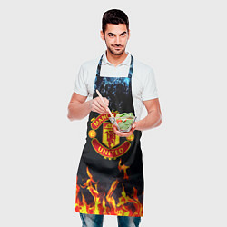 Фартук кулинарный Манчестер Юнайтед лёд и огонь, цвет: 3D-принт — фото 2