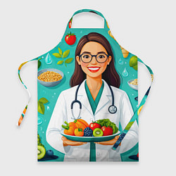 Фартук кулинарный Здоровое питание с экспертом, цвет: 3D-принт