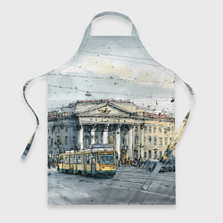 Фартук кулинарный Зимняя улица Санкт-Петербурга, цвет: 3D-принт