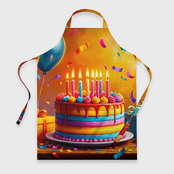 Фартук кулинарный Радуга праздничного торта, цвет: 3D-принт