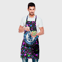 Фартук кулинарный Челси неоновые краски, цвет: 3D-принт — фото 2