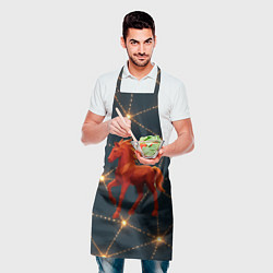 Фартук кулинарный Объемная геометрическая лошадка 2026, цвет: 3D-принт — фото 2