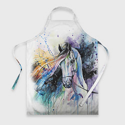 Фартук кулинарный Акварельная лошадь, цвет: 3D-принт