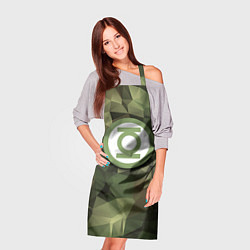 Фартук кулинарный Зеленый фонарь: камуфляж, цвет: 3D-принт — фото 2