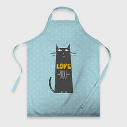 Фартук кулинарный Kitty: Love you, цвет: 3D-принт