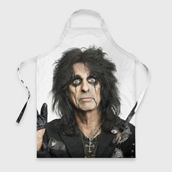 Фартук кулинарный Элис Купер в гриме, цвет: 3D-принт