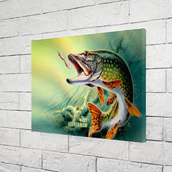 Холст прямоугольный Лучший щучий рыбак, цвет: 3D-принт — фото 2
