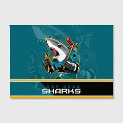 Холст прямоугольный San Jose Sharks, цвет: 3D-принт — фото 2