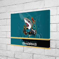 Холст прямоугольный San Jose Sharks, цвет: 3D-принт — фото 2