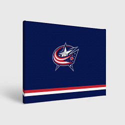 Холст прямоугольный Columbus Blue Jackets, цвет: 3D-принт