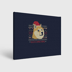 Холст прямоугольный Doge Such Christmas, цвет: 3D-принт