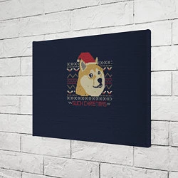 Холст прямоугольный Doge Such Christmas, цвет: 3D-принт — фото 2