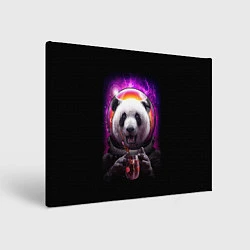 Холст прямоугольный Panda Cosmonaut, цвет: 3D-принт
