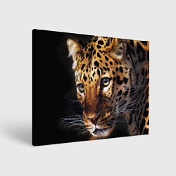 Холст прямоугольный Глаза леопарда, цвет: 3D-принт