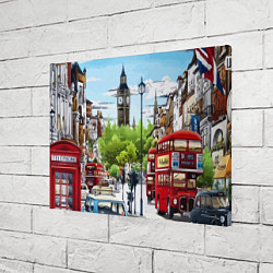 Холст прямоугольный Улицы Лондона -Big Ben, цвет: 3D-принт — фото 2
