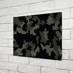 Холст прямоугольный Камуфляж пиксельный: черный/серый, цвет: 3D-принт — фото 2