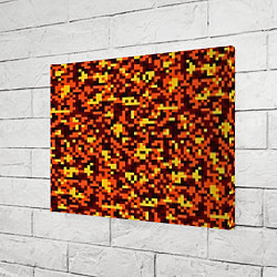 Холст прямоугольный Камуфляж пиксельный: оранжевый/желтый, цвет: 3D-принт — фото 2